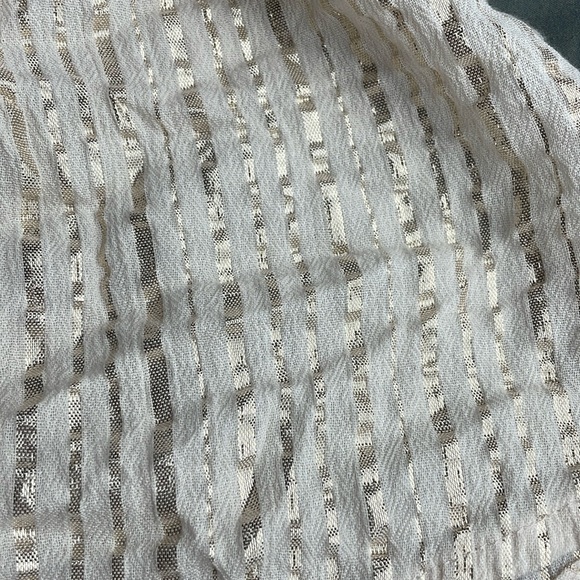 Victoria’s Secret Shine Striped Romper Cover Up peach rose gold metallic low cut - Picture 6 of 12